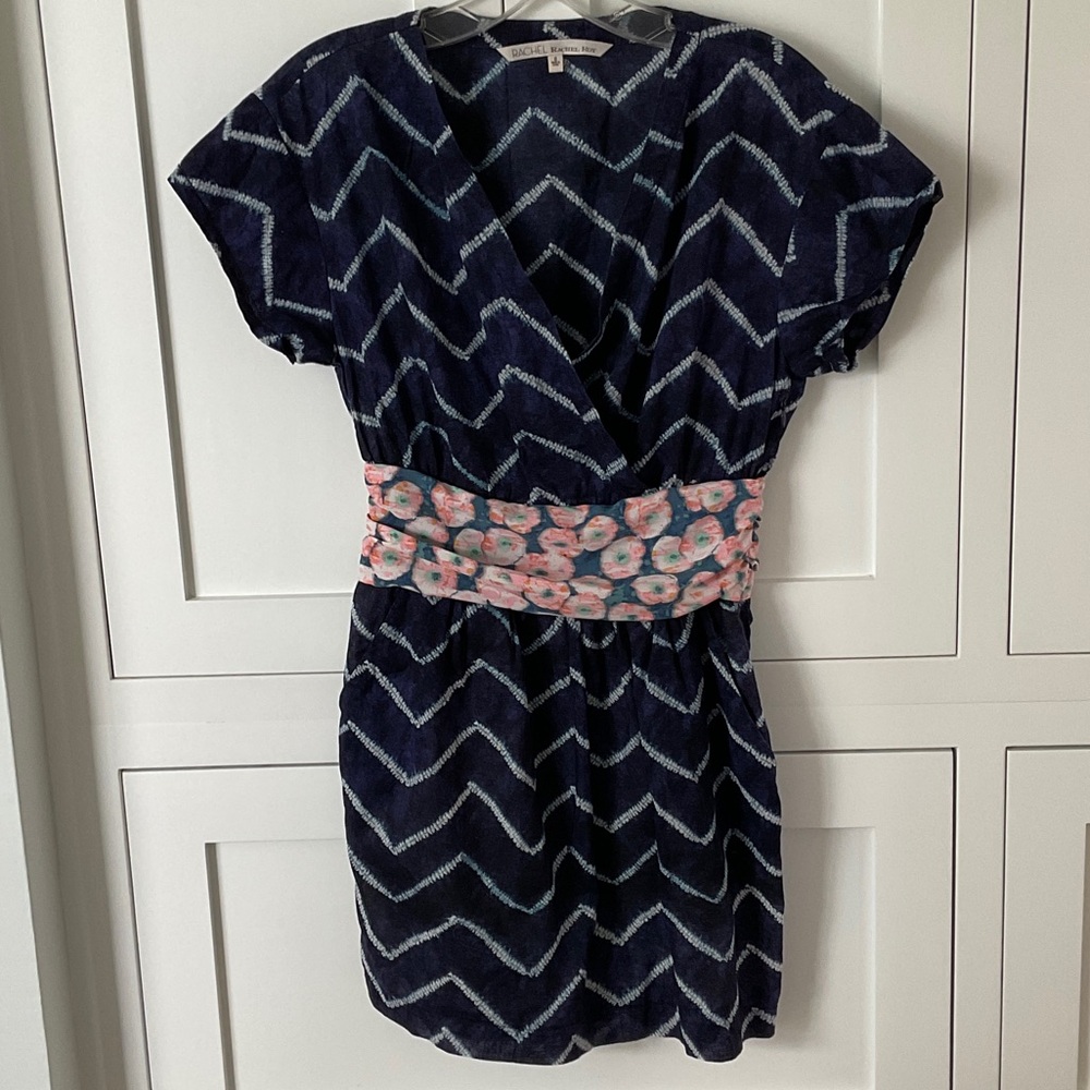 RACHEL Rachel Roy Navy and Pink Mini Dress